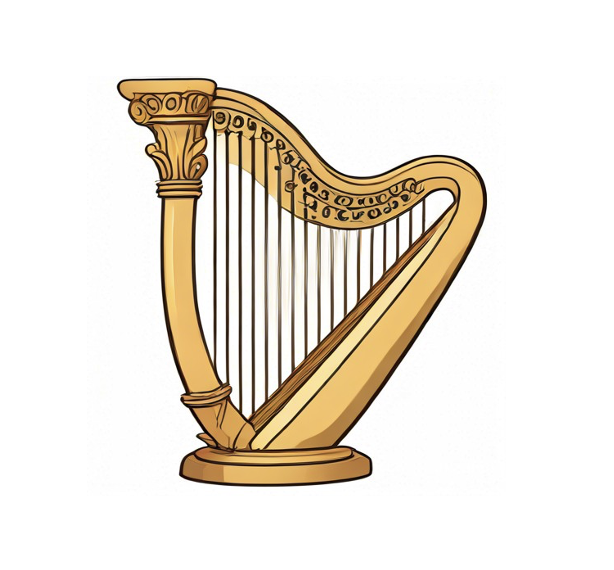 a cartoon harp